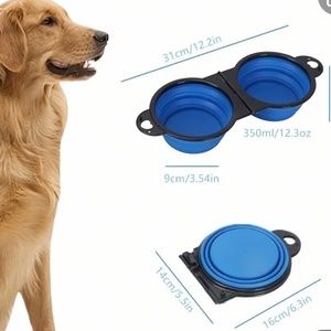 COLLAPSIBLE SILICONE DOG TRAVEL BOWLS